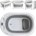 Ver imagem 3 de Banheira para Bebe Ofuro Dobravel Kiddo Oyster 40l 80kg Cinza