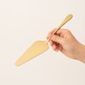 Espátula Aço Inox Dourada para Bolo Torta de Servir 22,5cm Mesa Posta - 5