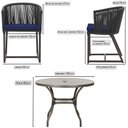Ver imagem 2 de Mesa e 6 Cadeiras Jantar Noronha Marrom E10 Trama Original Preto