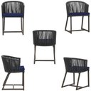 Ver imagem 5 de Mesa e 6 Cadeiras Jantar Noronha Marrom E10 Trama Original Preto