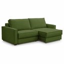 Ver imagem 1 de Sofá Sala de Estar Nilo Retratil Manual Bipartido 230cm 3 Lugares Bouclê Verde Claro m1 - Monari Des