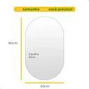 Ver imagem 5 de Espelho Orgânico com Led Frio 50x80cm Grande Decorativo Quarto Sala Banheiro Lançamento