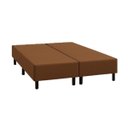 Ver imagem 1 de Cama Base Box King em Veludo Premium Design Moderno Luxo:marrom