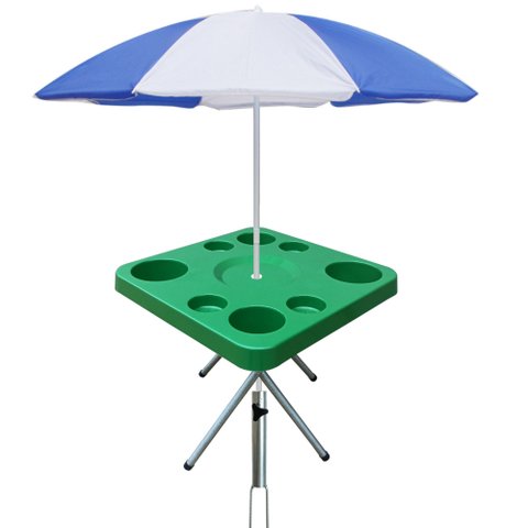 Mesa Praia Petisqueira 44 cm e Sup. Guarda-Sol Chão Cores