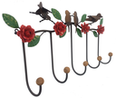 Ver imagem 5 de Lindo Cabide Artesanal com Pássaros e Rosas de Ferro Decorativo Libertas Rosas Artesanato Rosa Mini