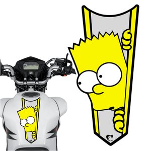 Adesivo Faixa Gravata sem Resina Bart Simpson Amarelo Teu Adesivo Adesivo Faixa Gravata sem Resina M