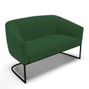 Ver imagem 1 de Sofá Namoradeira 2 Lugares Base Industrial Preto Stella Veludo D03 - D'Rossi Cor Verde
