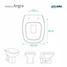 Tampa de Vaso Sanitário com Amortecedor Angra Branco para bacia Ideal Standard - 3