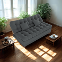 Ver mais imagens de Sofa Cama 2 Lugares 185 Cm Duda Veludo Light B250 Cinza Milani Store