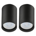 Ver imagem 1 de Kit 2 Spots de Sobrepor Luminária de Teto Zoom Preto Bivolt Dital Sala Cozinha Escritório