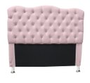 Ver imagem 1 de Cabeceira Decorativa Capitonê para Cama Box Casal Queen - Suede - Sv Decor:rosa Bebe