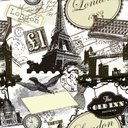 Ver imagem 3 de Papel De Parede Adesivo Lavável Londres Paris Vintage Adesivo Vinílico