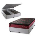 Ver imagem 1 de Conjunto Box Baú Super King Toronto Branco 193x203x73 c/ Molas Ensacadas