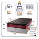 Ver imagem 3 de Conjunto Box Baú Super King Toronto Branco 193x203x73 c/ Molas Ensacadas