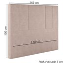 Ver imagem 4 de Cabeceira Casal 138 cm Madrid Veludo Rose Soon