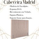 Ver imagem 3 de Cabeceira Casal 138 cm Madrid Veludo Rose Soon