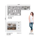 Ver imagem 3 de Cozinha Completa Americana (2 Aéreos, 1 Balcão) 3 Peças Branco - Henn