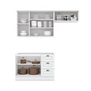 Ver imagem 4 de Cozinha Completa Americana (2 Aéreos, 1 Balcão) 3 Peças Branco - Henn
