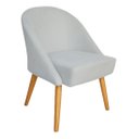 Ver imagem 3 de Banqueta Poltrona Lua Cinza para Recepção Atendimento Penteadeira