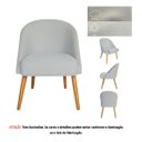 Ver imagem 2 de Banqueta Poltrona Lua Cinza para Recepção Atendimento Penteadeira