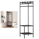 Ver imagem 1 de Arara Cabideiro de Canto Prateleira Sapateira 2 Andares Gancho Multiuso Pendura  Roupa Toalha Q