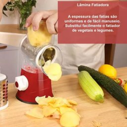 Ralador Fatiador de Verduras e Legumes Retrô 3 em 1 C/ Manivela - 6