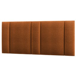 Cabeceira Estofada Iluminação Led Cama Casal Queen Size 160 Cm:buclé Terracota - 1
