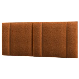 Cabeceira Estofada Iluminação Led Cama Casal Queen Size 160 Cm:buclé Terracota