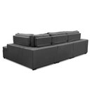 Ver imagem 5 de Sofá de Canto Retrátil e Reclinável com Molas 3,00x2,00 Virginia Suede Cinza Adonai Estofados