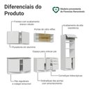 Ver imagem 4 de Armário de Cozinha Completa 310 Cm Branco/branco Veludo Lux Madesa 04