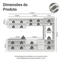 Ver imagem 3 de Armário de Cozinha Completa 310 Cm Branco/branco Veludo Lux Madesa 04