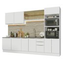 Ver imagem 2 de Armário de Cozinha Completa 310 Cm Branco/branco Veludo Lux Madesa 04
