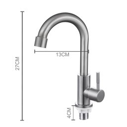 Torneira Bancada Lavatório Banheiro Aço Inox 304 1/4 - 4