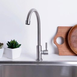 Torneira Bancada Lavatório Banheiro Aço Inox 304 1/4 - 3
