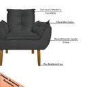 Ver imagem 5 de Poltrona Decorativa para Sala de Estar Opala Suede Cinza - Montanaris Decor MD MONTANARIS DECOR