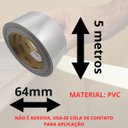 Ver imagem 3 de Fita de Borda Aluminium Prateada Metalica 64mm X 5m Moveis Acabamento Metalico Aluminio