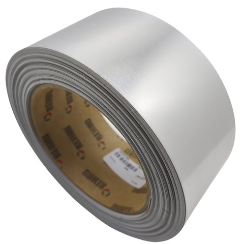 Fita de Borda Aluminium Prateada Metalica 64mm X 5m Moveis Acabamento Metalico Aluminio