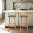Ver imagem 2 de Kit 2 Banco Banqueta para Bancada Bistrô Balcão Ilha Cozinha Gourmet Exclusivas Estrutura Cobre