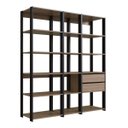 Ver imagem 1 de Closet Estante 3 Torres 2 Gavetas 160cm Preto/montana Kit405090