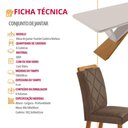 Ver imagem 5 de Mesa de Jantar Yasmin 180 Tampo com Vidro 6 Cadeiras Melissa Veludo Capuccino/Nat/Off/Serig. Off