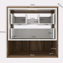 Ver imagem 4 de Balcão Gabinete Para Banheiro 60cm Com 02 Gavetas Gael B06 Branco Nogal - Lyam Decor