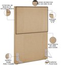 Ver imagem 4 de Cabeceira Cama Box Solteiro Com Tachas 100 cm Vicenza L02 Linho Bege Escuro - Lyam Decor