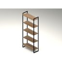Ver imagem 2 de Estante Iron C/5 Prateleiras Estilo Industrial 1,87x0,80 Mt Nogal