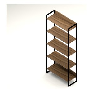 Estante Iron C/5 Prateleiras Estilo Industrial 1,87x0,80 Mt Nogal