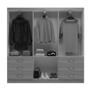 Ver imagem 3 de Guarda-roupa Casal New Encante 6 Portas 6 Gavetas Branco - Evidencia Móveis