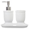 Kit Banheiro Lavabo Conjunto + Bandeja 3 Peças Branco Greece - 3