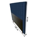 Ver imagem 2 de Cabeceira Estofada Paris 195 cm Para Cama Box Quarto King Size MV Estofados Veludo Azul Marinho