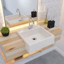 Ver imagem 1 de Kit Cuba XQ355 Torneira C50 e Válvula 1 Polegada ABS Sifão Flexível PVC Compace