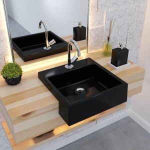 Kit Cuba XQ355 Torneira C50 e Válvula 1 Polegada ABS Sifão Flexível PVC Compace