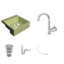 Ver imagem 2 de Kit Cuba XQ355 Torneira C50 e Válvula 1 Polegada ABS Sifão Flexível PVC Compace